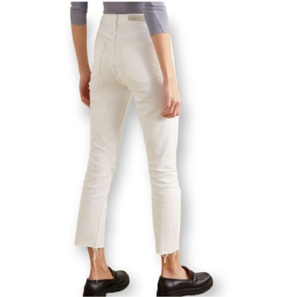 GRLFRND Denim the Reed white distressed cropped Jean Revolve brand new size 25 - Picture 14 of 14